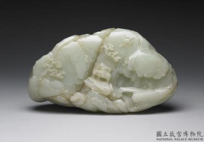 图片[2]-Jade carving in the shape of a mountain with figures hunting game, Qing dynasty (1644-1911)-China Archive